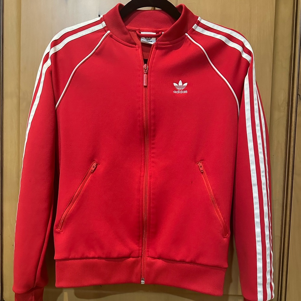 Red Adidas Track Suit Jacket